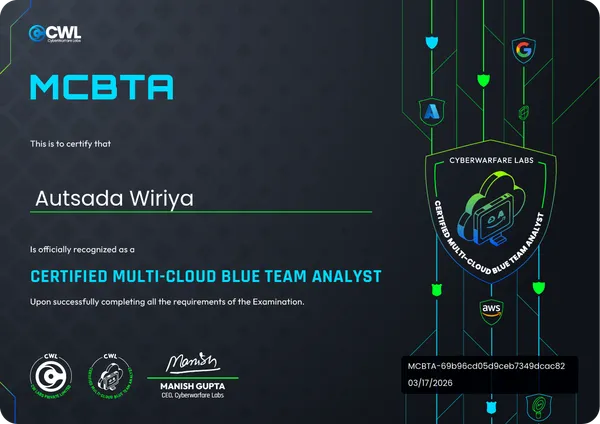 Certified Multi-Cloud Blue Team Analyst (MCBTA)